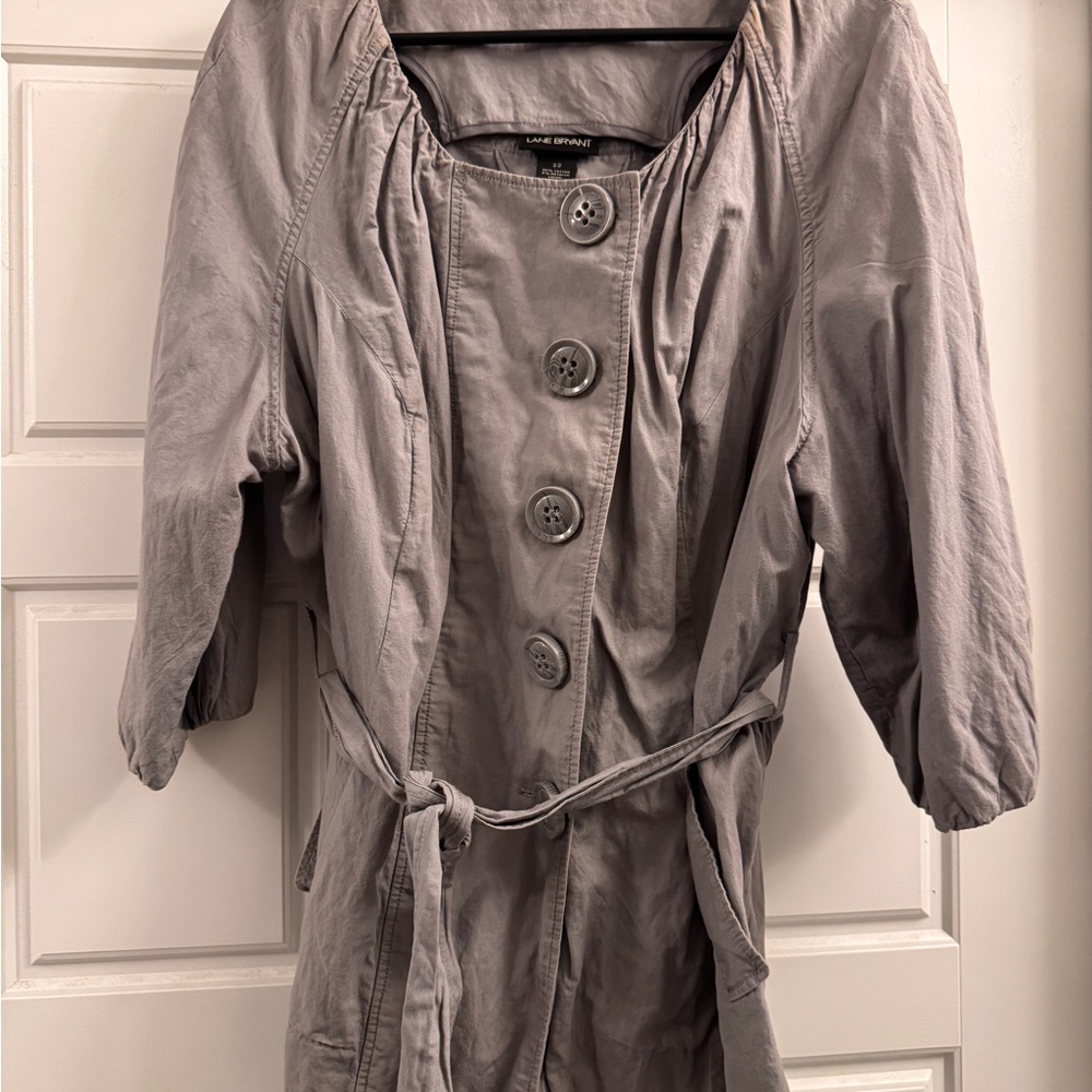 Lane Bryant Gray Trench Coat